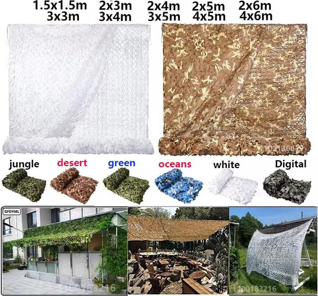 GFDYML Tarnnetz für Outdoor, Garten und Auto in Beige Wüste - Bild 1
