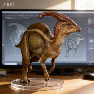 NANMU Jurassic-Periode Parasaurolophus Dinosaurier-Modell, Dinosaurier-Statue, 26 cm - Bild 2