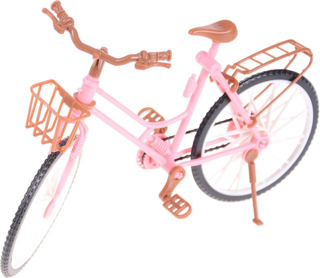 DIAPER&CORED Fahrrad mit Korb, Zubehör, Rosa / Pink, Braun - Bild 1