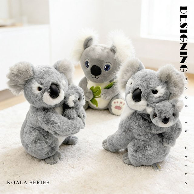 MIAOOWA Koala Plüschtier, Grau, 27cm - Bild 1