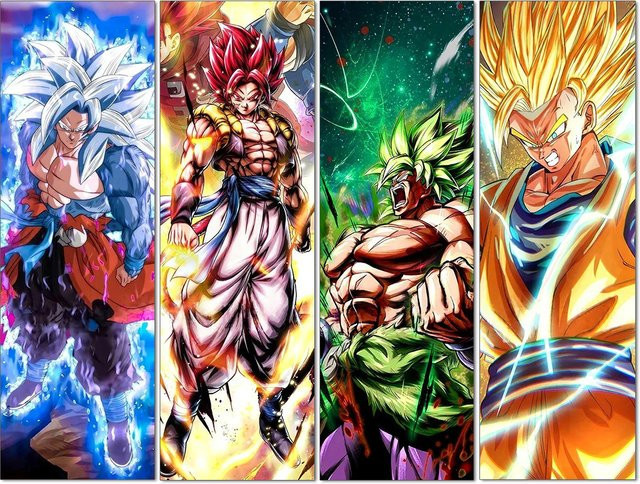 Diamond Painting Set Super Saiyan Anime Mosaik Kreuzstich von Bandai in Multicolour für Erwachsene - Bild 1