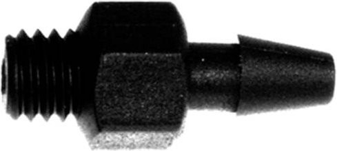Kendrion Schlauchtülle 50704 in Schwarz mit Außengewinde M5 und max. 8 bar - Bild 1