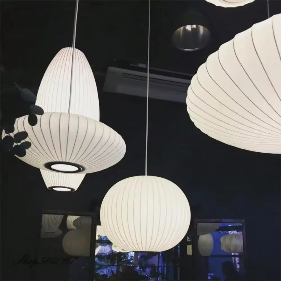 JOYINLED Pendellampe aus italienischer Seide für modernes Wohnzimmer und Esszimmer zur Innenbeleuchtung - Bild 3