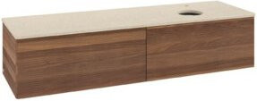 V&B Waschtischunterschrank Antao mit Frontstruktur, Weiß, B/T: 160 x 50 cm, wandhängend - Bild 1