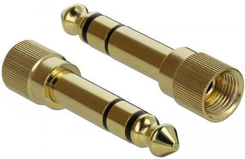 Delock 65983 Klinken Audio Adapter Gold mit 6,35mm Stecker auf 3,5mm Buchse - Bild 1