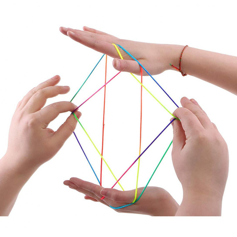 Outdeer Regenbogenfarbe Fumble Finger Thread Rope String Game, Entwicklungsspielzeug, Geschicklichkeit, Bunt / Mehrfarbig - Bild 2