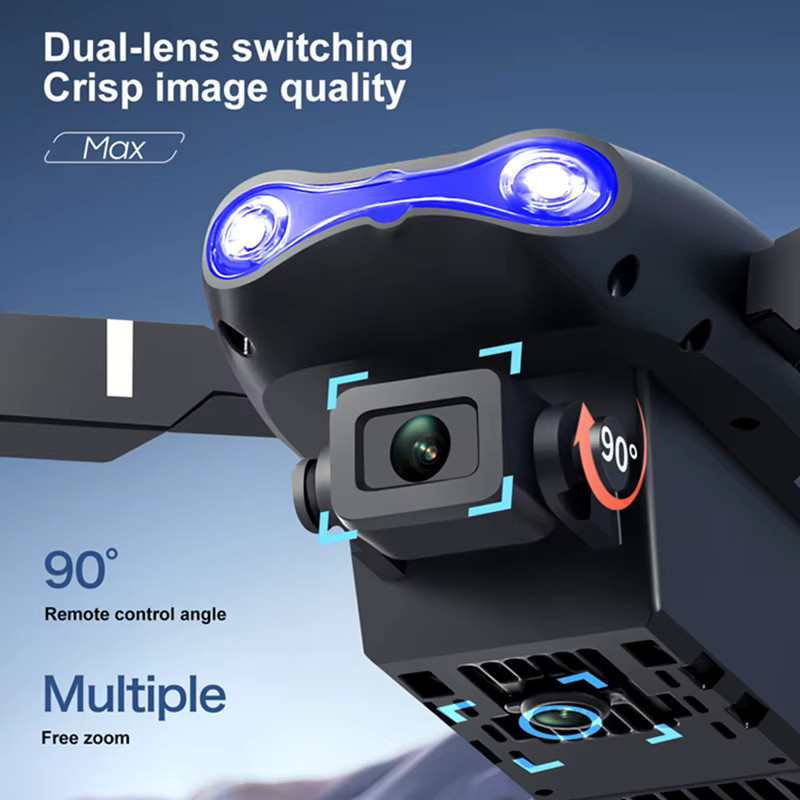 DIXSG E99 Max Drohne mit 8K HD Luftbildfotografie, schwarze UAV mit optischer Flusspositionierung, bürstenlosem Motor und intelligenter Hindernisvermeidung - Bild 4