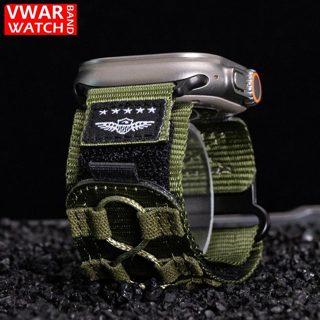 Vwar Uhrenarmband Textil/NATO, Edelstahl, Weiß, Unisex - Bild 1