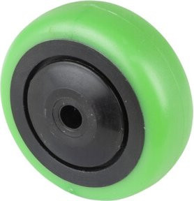 BS Rollen Gummirad in Schwarz und Grün aus Kunststoff (A85.051.F004) - Bild 1