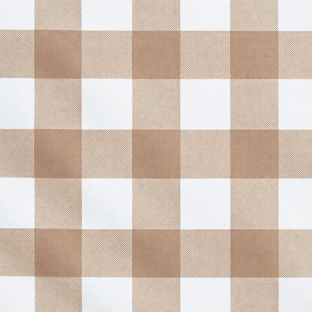 ERWIN M. Meterware Tischdecke Countryline beige kariert aus Polyester pflegeleicht Breite: 210 cm - Bild 1