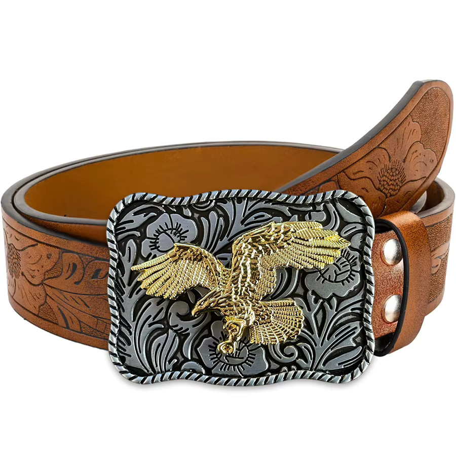 Mttzo Gürtel, Eagle Tang Grass Pattern, Legierung, Unisex - Bild 2