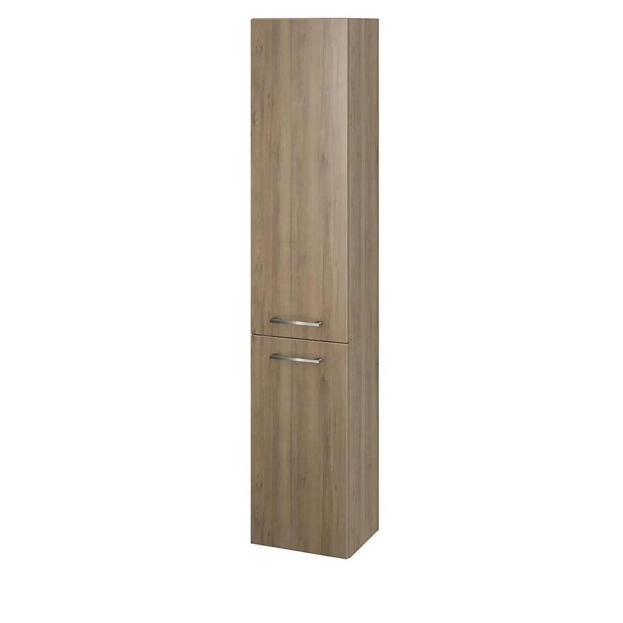 KOLMAN Hochschrank mit 2 Türen und Soft-Close-Funktion, Nussbaum Braun, H x B x T: 150 x 30 x 25 cm - Bild 2
