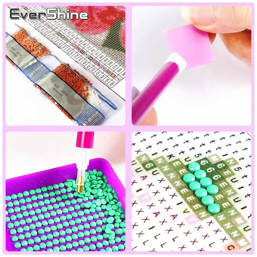 Evershine Diamant-Mosaik-Zug-Landschaft, Diamant-Gemälde, Mehrfarbig - Bild 3