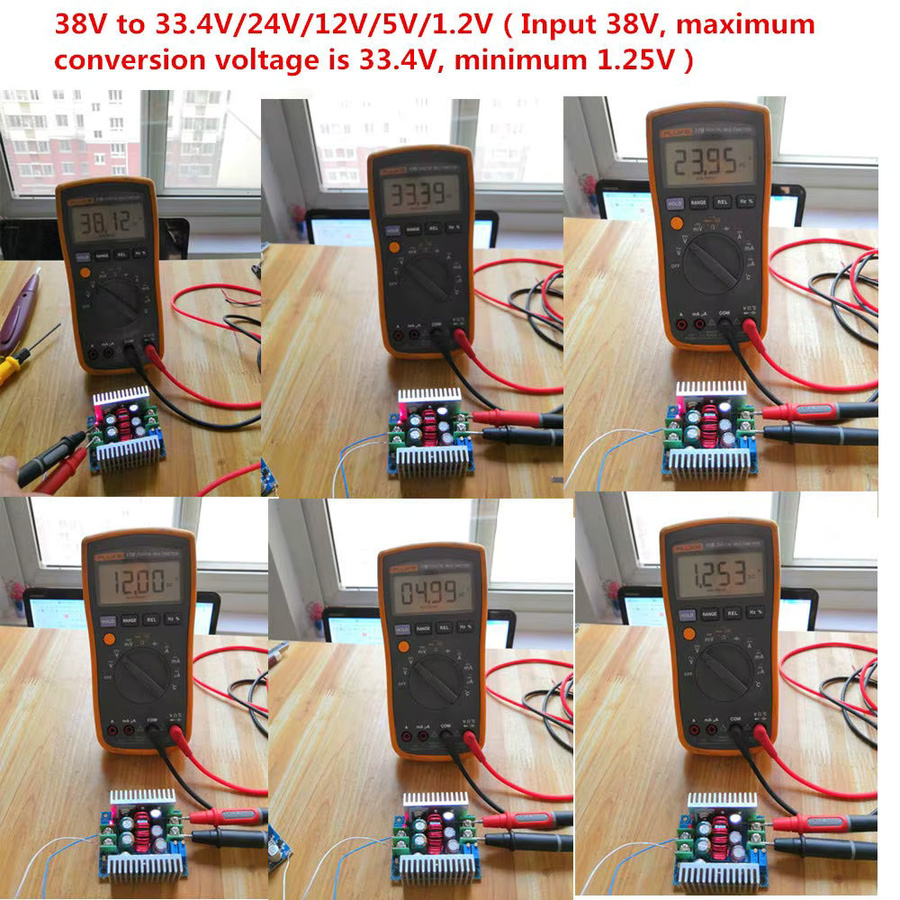 AOKIN CC CV Step Down Modul 20A 300W DC Spannungsregler Buck Converter mit Konstantstrom und einstellbarer Spannung 6-40V auf 1,2-36V - Bild 4