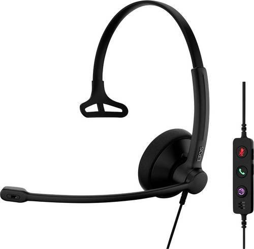 EPOS IMPACT 100 MS On-Ear Headset kabelgebunden Mono Schwarz mit Noise Cancelling und Mikrofon-Stummschaltung - Bild 1