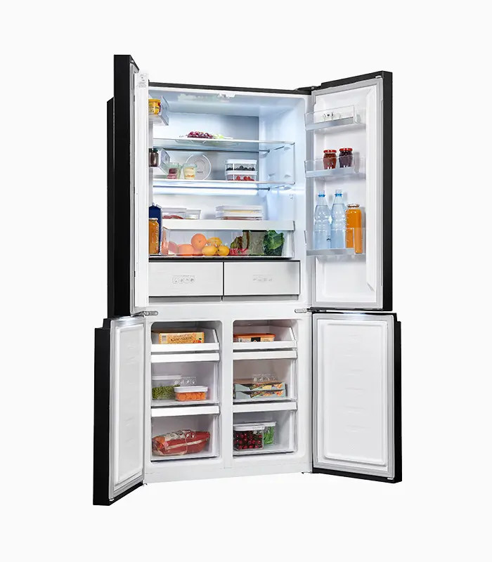 Exquisit Multidoor Gefrierschrank MD530-180-040D in Silber, No-Frost mit Zero Degree Zone, H: 180 cm, B: 52 cm, T: 69 cm - Bild 1