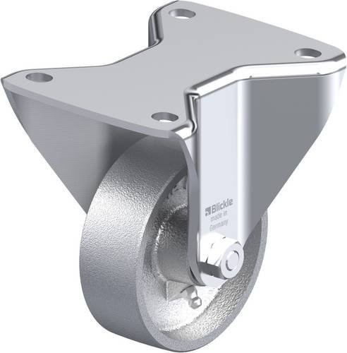 Blickle Bockrolle BH-G 100G-3 in Silber, Rad-Durchmesser: 100 mm, Tragfähigkeit: 400 kg - Bild 1