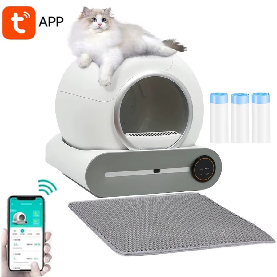 YUNMIAN Intelligente selbstreinigende Katzentoilette mit App-Steuerung, 65L, Weiß - Bild 6