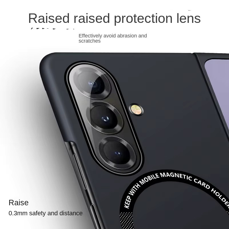 Ultra-schlanke und matte Schutzhülle aus hartem PC für Samsung Galaxy Z Fold 8 7 6 5 4 mit MagSafe Kompatibilität in Schwarz - Bild 2
