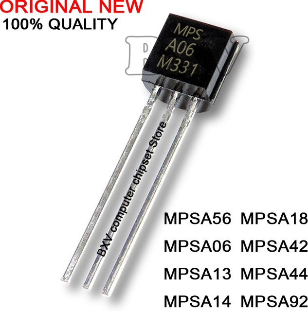 100 Stück MPSA56 TO92 Transistoren in Schwarz - Bild 1