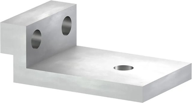 Kopp Blendenhalter für Ecofix, Farbe: Silber, Material: Aluminium, Breite: 45 mm, Höhe: 23 mm - Bild 1