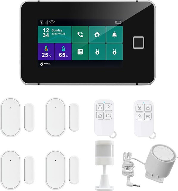 Neoglint 4G WiFi TY Drahtloses Hausalarmsystem mit 4,3-Zoll-Voll-Touchscreen-Alarmpanel und Fingerabdruck EU Version - Bild 1