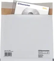 Soennecken CD/DVD Versandtasche weiß selbstklebend aus Wellpappe und Kunststofffolie - Bild 1