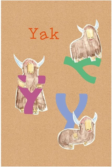 Komar Wandbild ABC Animal Y, Paper Poster, Multicolor, Breite: 30 cm, Höhe: 40 cm - Bild 1