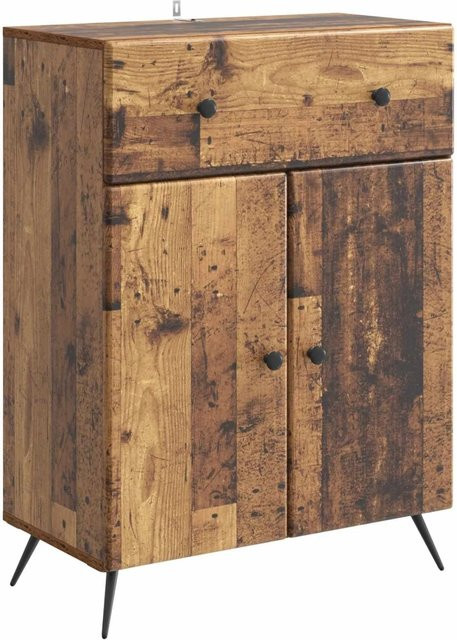 vidaXL Sideboard Altholz Optik in Braun, Modernes Design aus MDF, B/T/H: 66 x 34,5 x 90 cm - Bild 1