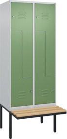 C+P Z-Spind Classic PLUS Sitzbank mit 4 Fächern und Zylinderschloss, Buche-Hartholz, B/T/H: 212,0 x 80,0 x 81,5 cm - Bild 1