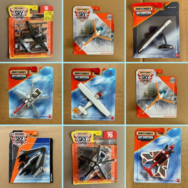 Matchbox Sky Busters Wave 4N, Druckguss-Flugzeugfahrzeug, 1:64, ab 3 Jahren - Bild 1