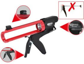 KS Tools Kartuschenpistole ohne herausstehende Schubstange, Rot, 310 ml - Bild 2