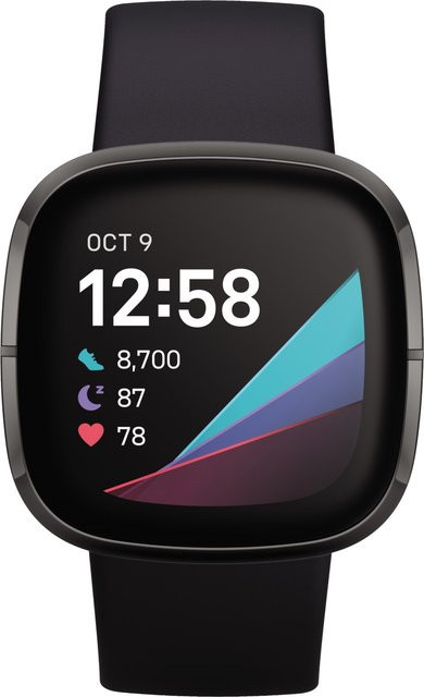 Fitbit Sense Smartwatch in Graphit mit Carbon- und Edelstahlarmband und GPS - Bild 1
