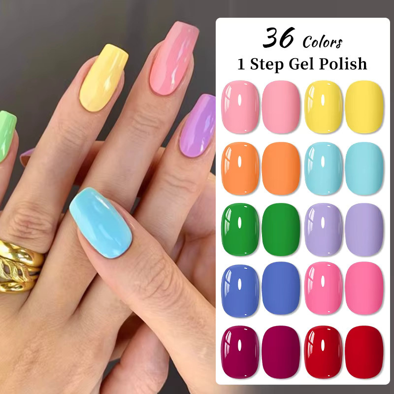 MEET ACROSS Gel Nagellack Set, 12 Stück, Glänzend, Unisex - Bild 2