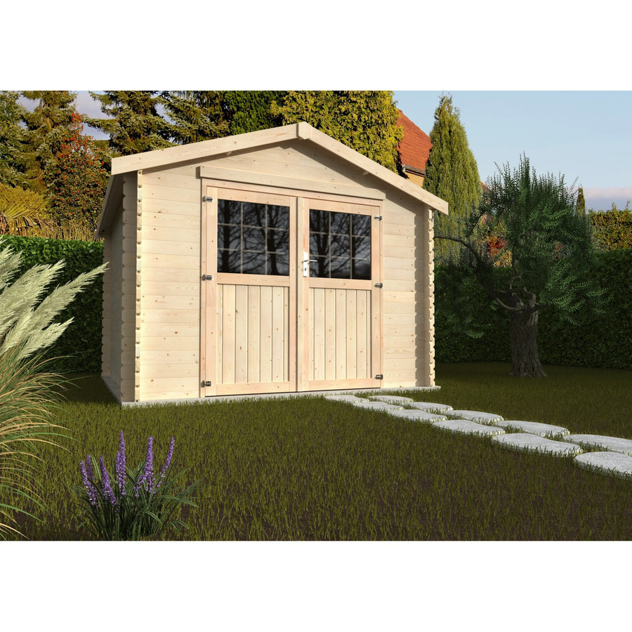 Decor et Jardin Gartenhaus Valodeal in Natur mit Satteldach und Blockbohlenbauweise, B: 317 cm, T: 313 cm, H: 238 cm - Bild 2
