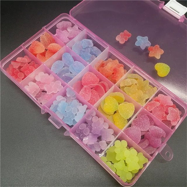 NAILFYOU Nail Art Charms, Gummibärchen Harz Bär, Bunt, Glänzend - Bild 1