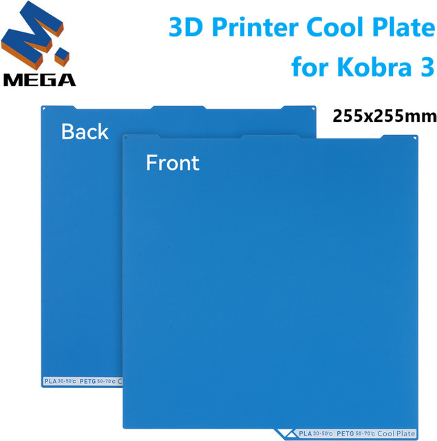 Anycubic Doppelseitige Federstahl-Kühlplatte für Kobra 3 3D-Drucker, B/T: 255 x 255 mm - Bild 1
