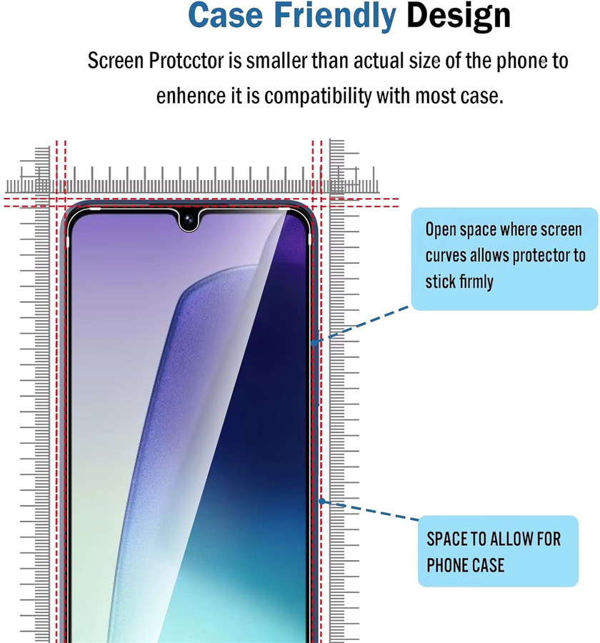 Xiaomi Redmi 14C Displayschutzfolie aus gehärtetem Glas, 9H, transparent klar und kratzfest - Bild 3