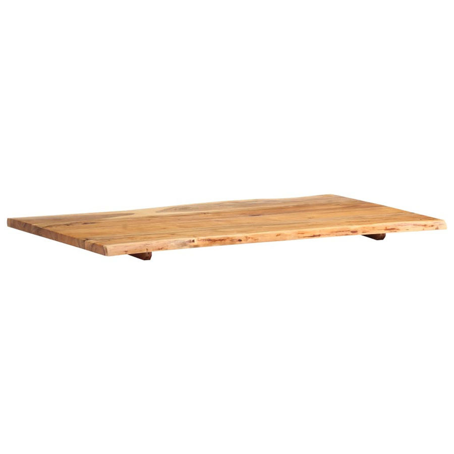 vidaXL Tischplatte aus Akazien-Massivholz, braun, B: 100 cm, T: 55 cm, H: 2,5 cm - Bild 2
