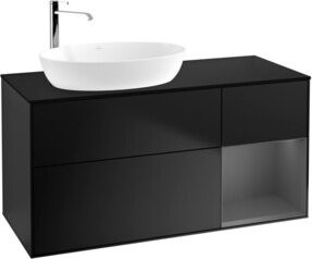V&B Waschtischunterschrank Finion in Blau lackiert, Breite: 120 cm, Tiefe: 50,1 cm, Höhe: 50,1 cm - Bild 1