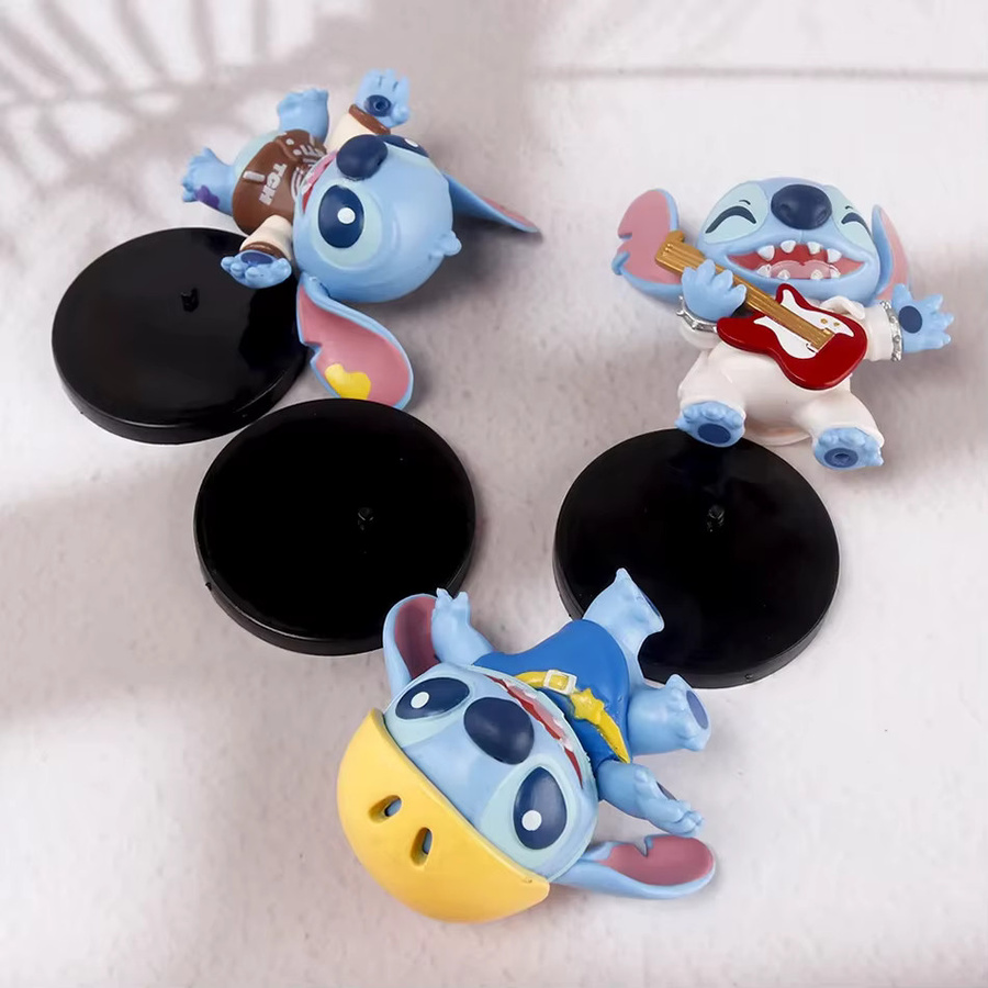 Bandai Stitch Anime Figur Music Party Series Rock Stitch aus PVC als Spielzeug und Geschenk für Kinder - Bild 4