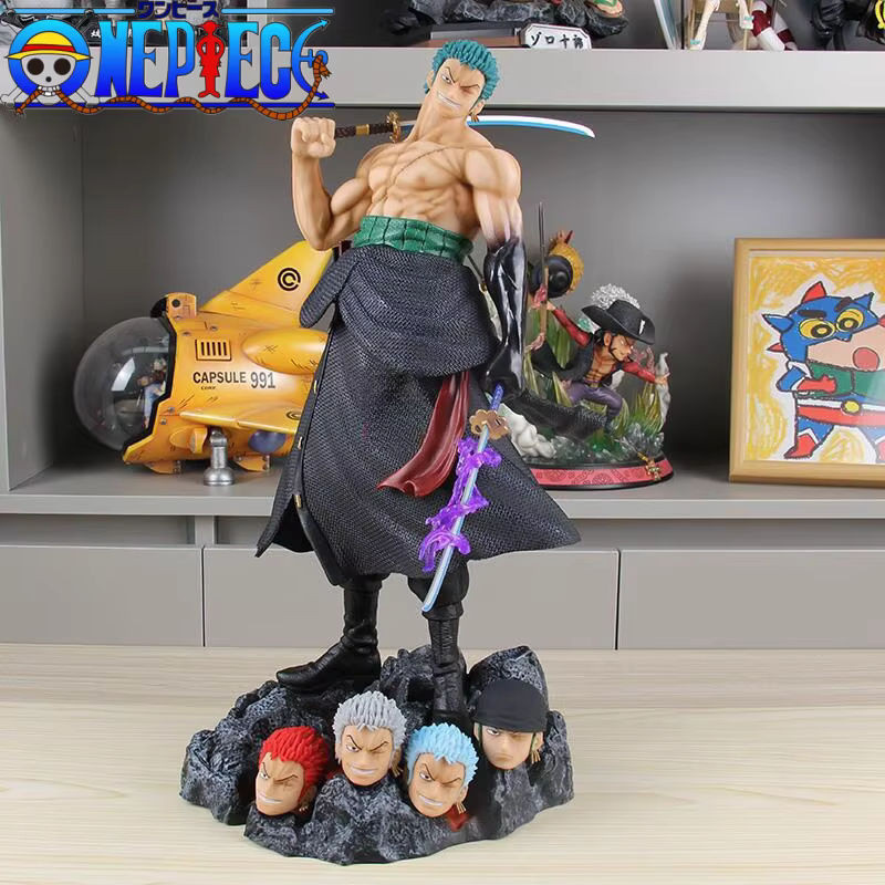 Bandai One Piece Roronoa Zoro Anime Actionfigur aus Kunststoff, mehrfarbig, Höhe: 50 cm - Bild 1