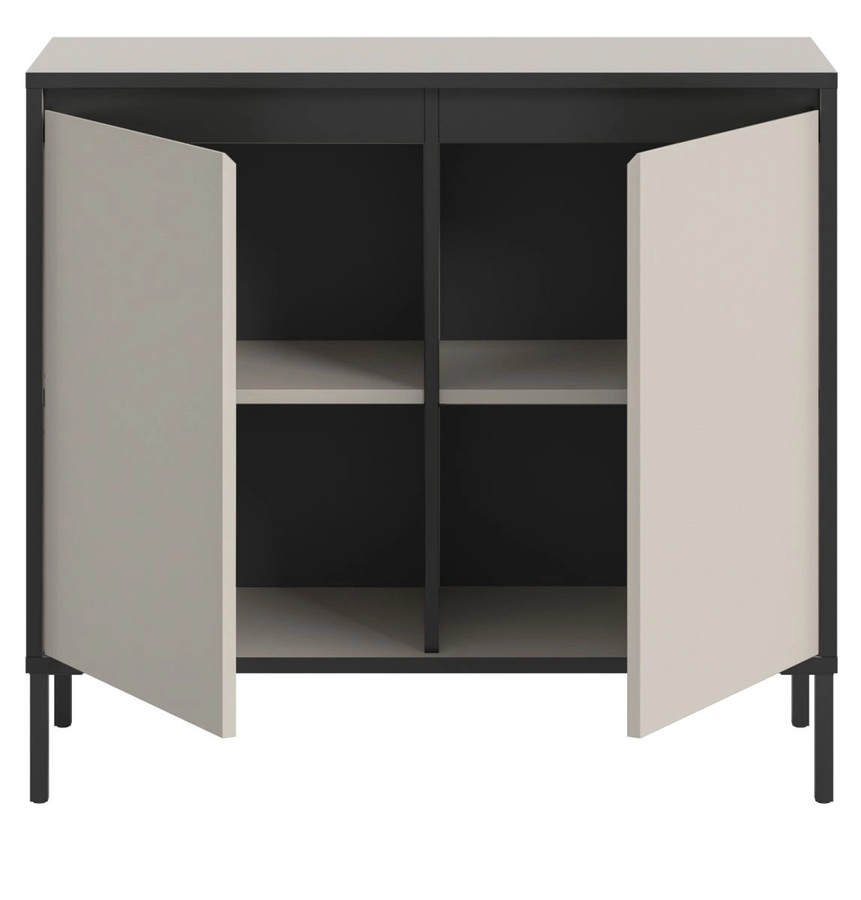 Kommode Torello von Inn.Furn in Kaschmir und Schwarz, B/H: 92 x 83 cm - Bild 6