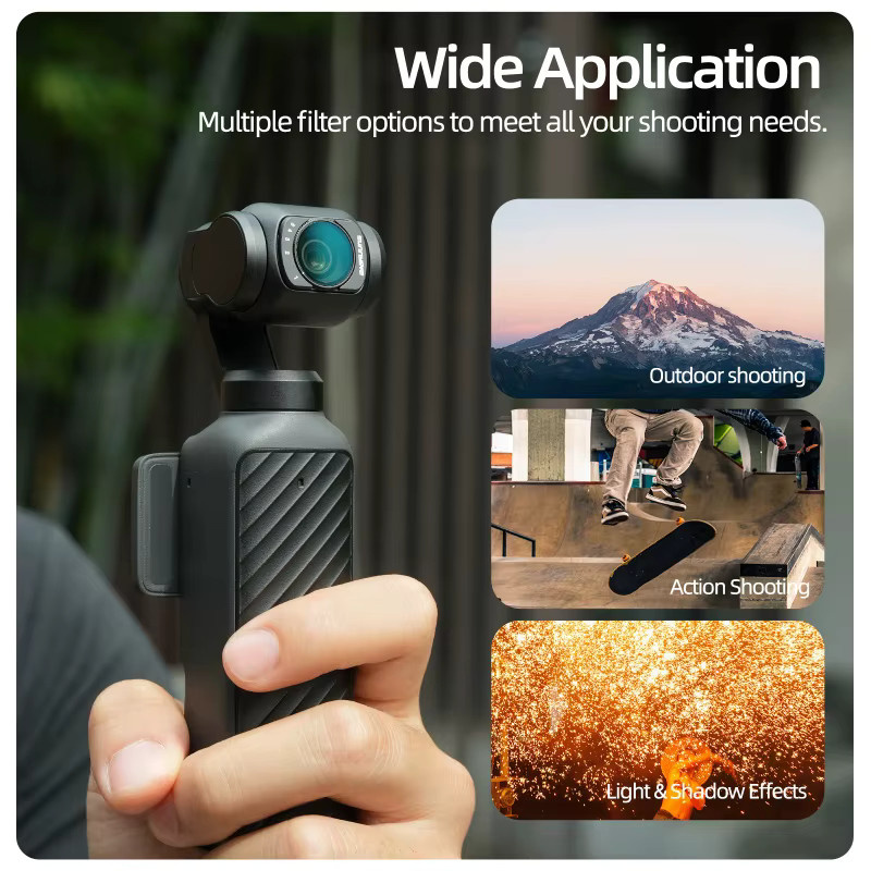DJI Magnetischer ND Black Mist Filter für Osmo Pocket 4 und Osmo Pocket 3, Weitwinkel Makro Objektiv aus optischem Glas, Schwarz - Bild 3