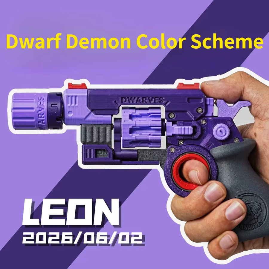 Leon EDC Dwarf Revolver Elektrischer Schraubendreher, 3D-Gedrucktes Oszillierendes Fingerspitzen-Composite EDC Stressabbau-Spielzeug - Bild 1