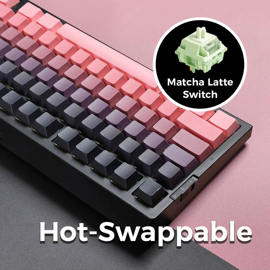 MCHOSE G75 Pro Kabellose Mechanische Tastatur mit 75% Layout, Gasket-Montage, 5-Schichten Dämpfung, RGB-Hintergrundbeleuchtung und Tri-Mode Verbindung (Bluetooth, Wi-Fi, Kabel) sowie Hot-Swappable Funktion - Bild 5