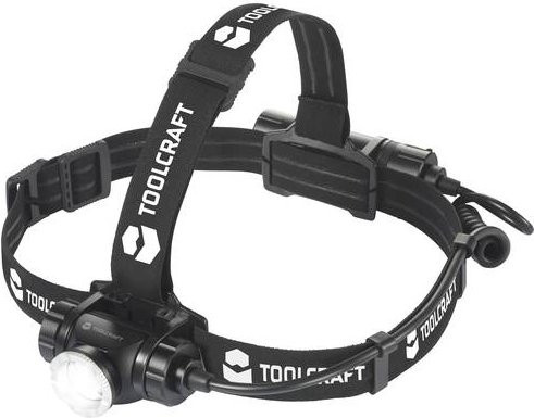 Toolcraft TO-7838472 SMD LED Stirnlampe akkubetrieben, 1000lm, Schwarz - Bild 1