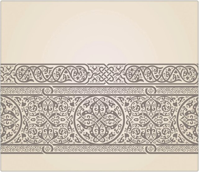 Banjado Herdabdeckplatte aus Glas mit Keltischem Knoten Motiv in Beige, B/T: 60 x 52 cm - Bild 1