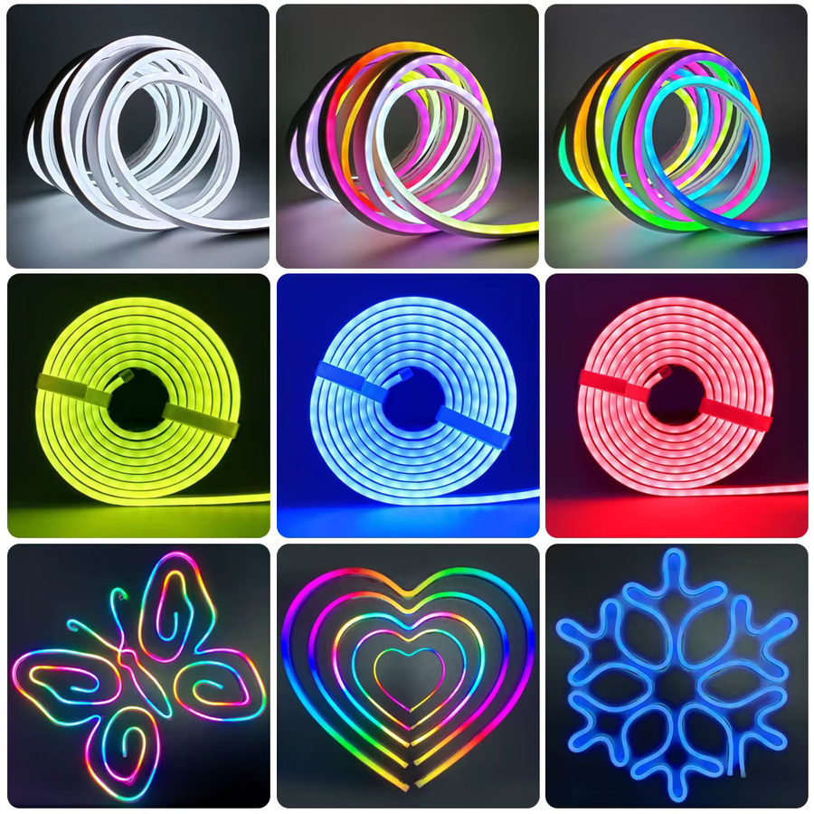 FUNZENXIN RGBIC Neon Flex LED Band, flexibles Silikon Gel Zeichen mit Bluetooth App-Steuerung und Fernbedienung, wasserdicht IP67, Multicolour - Bild 6