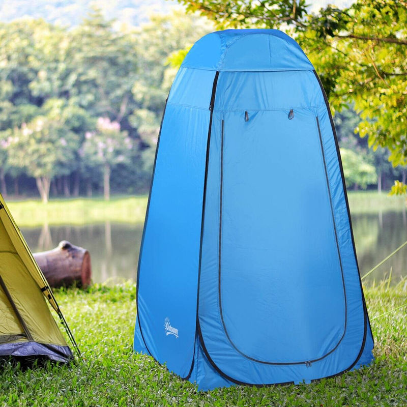 Outsunny Pop-up Wurfzelt für 1 Person aus Polyester Oxford in Blau, B/T/H: 120 x 120 x 190 cm - Bild 4